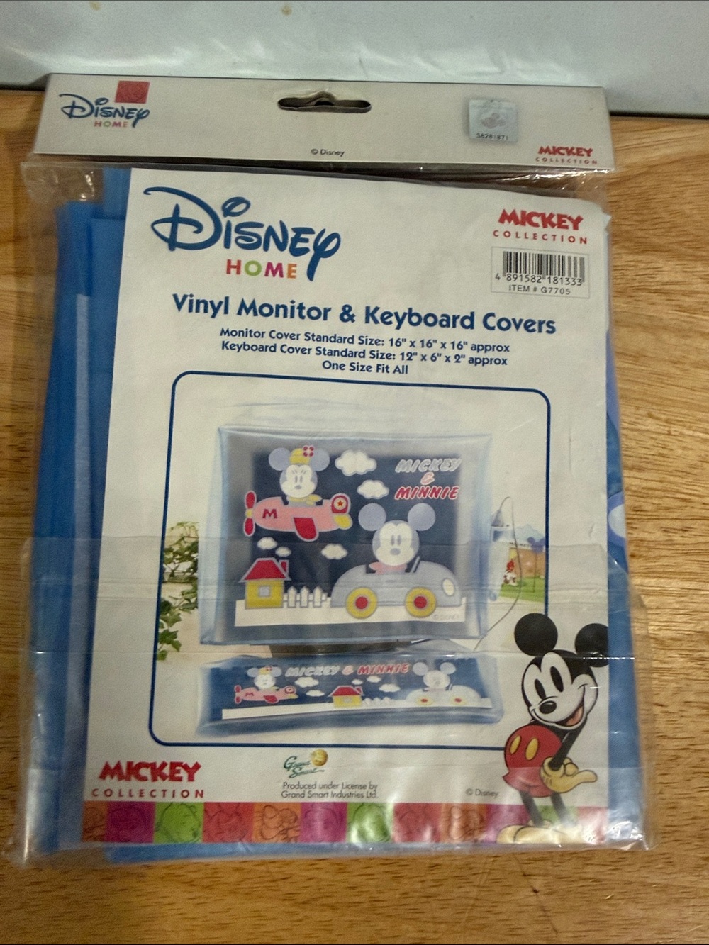 Disney Mickey Vinyl Monitor & Keyboard Covers - Blue, White, Red